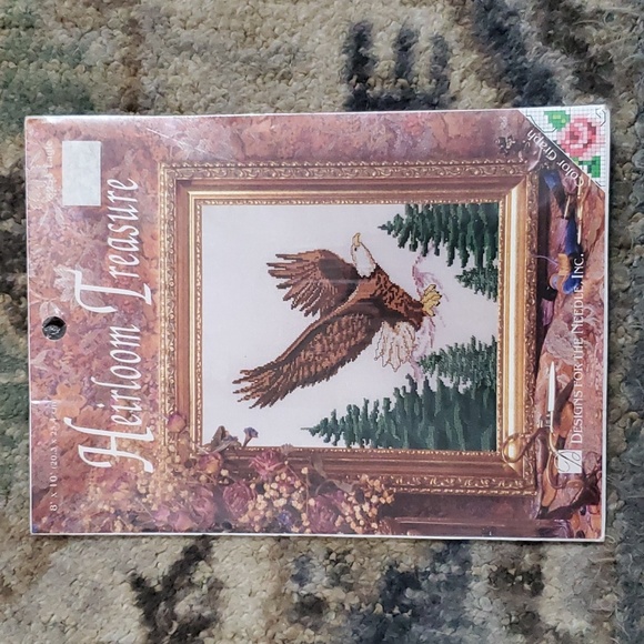 Designs For The Needle Counted Cross Stitch Kit Eagle Heirloom Treasure 1993 Vtg - Picture 2 of 7